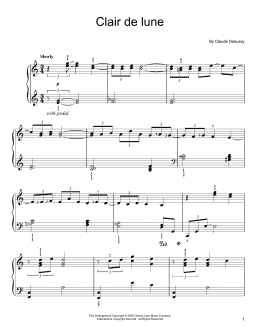 page one of Clair de Lune (Easy Piano)