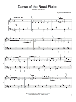 page one of Dance Of The Reed-Flutes (from The Nutcracker) (Easy Piano)