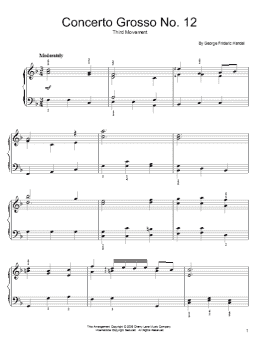 page one of Larghetto (Easy Piano)