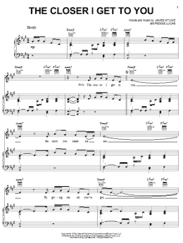 page one of The Closer I Get To You (Piano, Vocal & Guitar Chords (Right-Hand Melody))