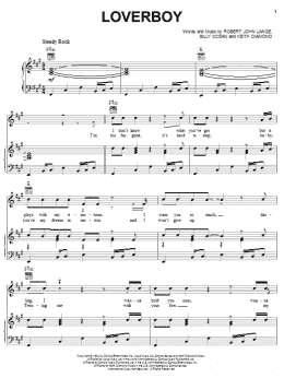 page one of Loverboy (Piano, Vocal & Guitar Chords (Right-Hand Melody))