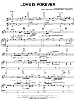 page one of Love Is Forever (Piano, Vocal & Guitar Chords (Right-Hand Melody))