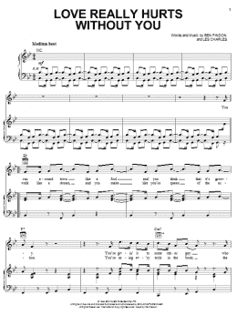 page one of Love Really Hurts Without You (Piano, Vocal & Guitar Chords (Right-Hand Melody))