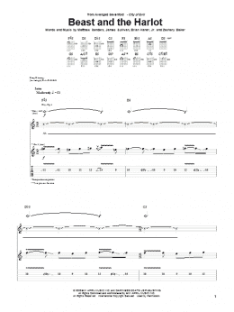 page one of Beast And The Harlot (Guitar Tab)