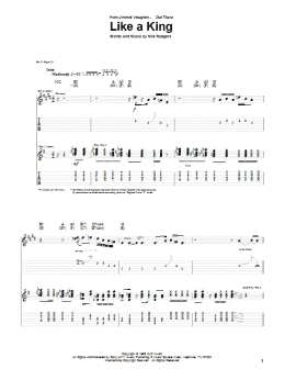 page one of Like A King (Guitar Tab)