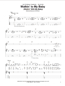 page one of Walkin' To My Baby (Walkin' With My Baby) (Guitar Tab)