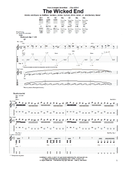 page one of The Wicked End (Guitar Tab)