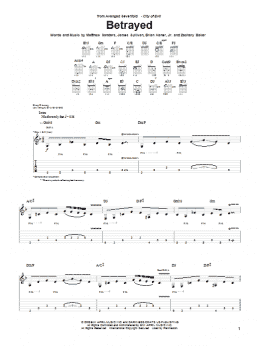 page one of Betrayed (Guitar Tab)
