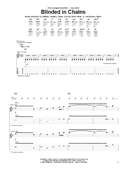 page one of Blinded In Chains (Guitar Tab)