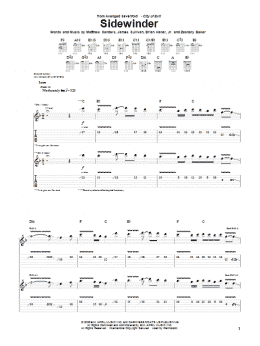 page one of Sidewinder (Guitar Tab)