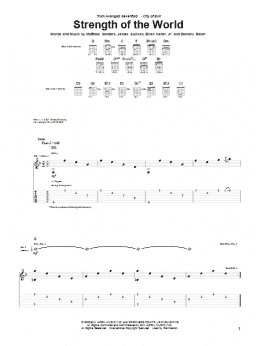 page one of Strength Of The World (Guitar Tab)