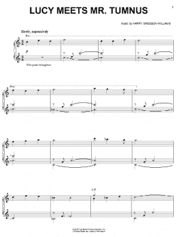 page one of Lucy Meets Mr. Tumnus (Piano, Vocal & Guitar Chords (Right-Hand Melody))