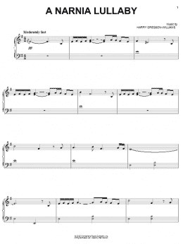 page one of A Narnia Lullaby (Piano, Vocal & Guitar Chords (Right-Hand Melody))