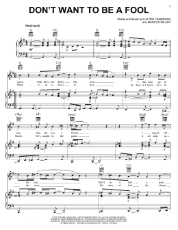 page one of Don't Want To Be A Fool (Piano, Vocal & Guitar Chords (Right-Hand Melody))