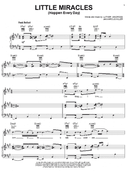 page one of Little Miracles (Happen Every Day) (Piano, Vocal & Guitar Chords (Right-Hand Melody))