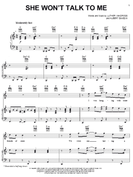 page one of She Won't Talk To Me (Piano, Vocal & Guitar Chords (Right-Hand Melody))
