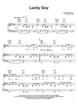 page one of Lucky Guy (Piano, Vocal & Guitar Chords (Right-Hand Melody))