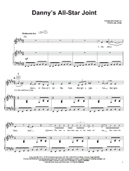 page one of Danny's All-Star Joint (Piano, Vocal & Guitar Chords (Right-Hand Melody))