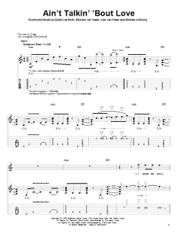 page one of Ain't Talkin' 'Bout Love (Guitar Tab (Single Guitar))