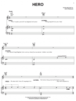 page one of Hero (Piano, Vocal & Guitar Chords (Right-Hand Melody))
