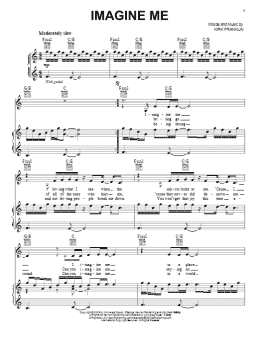 page one of Imagine Me (Piano, Vocal & Guitar Chords (Right-Hand Melody))