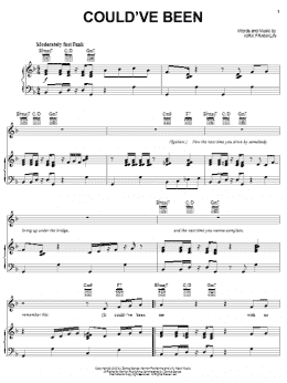 page one of Could've Been (Piano, Vocal & Guitar Chords (Right-Hand Melody))