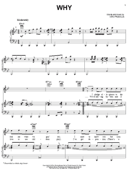 page one of Why (Piano, Vocal & Guitar Chords (Right-Hand Melody))