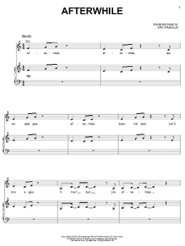 page one of Afterwhile (Piano, Vocal & Guitar Chords (Right-Hand Melody))
