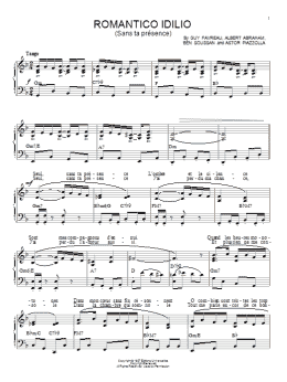 page one of Romantico Idilio (Sans ta presence) (Piano Solo)