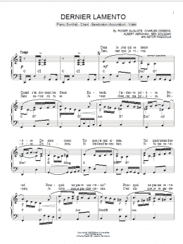page one of Dernier lamento (Piano Solo)