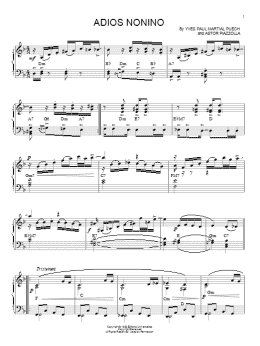page one of Adios nonino (Piano Solo)