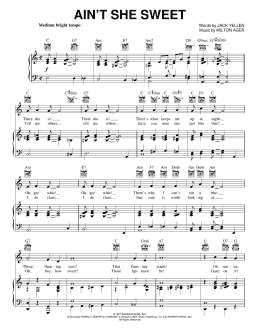 page one of Ain't She Sweet (Piano, Vocal & Guitar Chords (Right-Hand Melody))