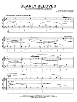 page one of Dearly Beloved (Piano Solo)