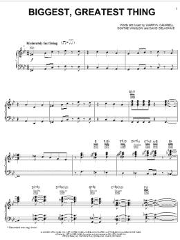 page one of Biggest, Greatest Thing (Piano, Vocal & Guitar Chords (Right-Hand Melody))