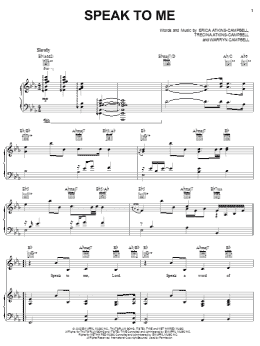 page one of Speak To Me (Piano, Vocal & Guitar Chords (Right-Hand Melody))