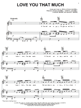 page one of Love You That Much (Piano, Vocal & Guitar Chords (Right-Hand Melody))