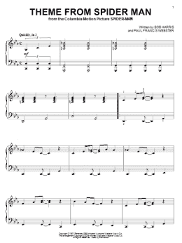 page one of Theme From Spider-Man (Piano Solo)