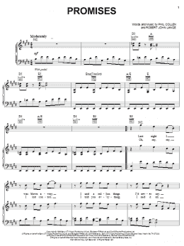 page one of Promises (Piano, Vocal & Guitar Chords (Right-Hand Melody))