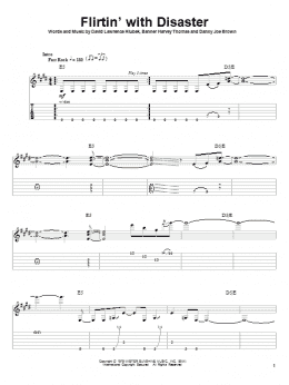 page one of Flirtin' With Disaster (Guitar Tab (Single Guitar))