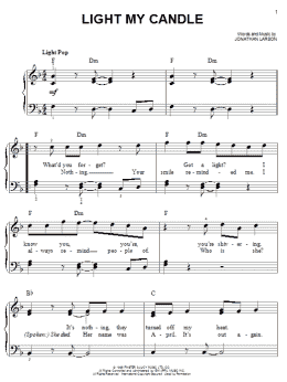 page one of Light My Candle (Easy Piano)