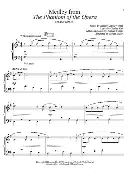 page one of Think Of Me (from The Phantom Of The Opera) (Educational Piano)