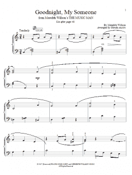page one of Goodnight, My Someone (Educational Piano)