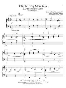 page one of Climb Ev'ry Mountain (Educational Piano)