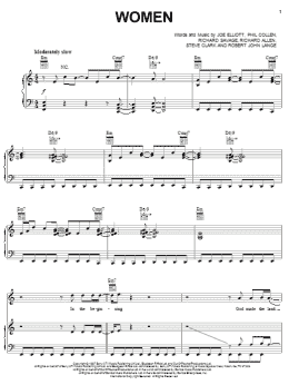 page one of Women (Piano, Vocal & Guitar Chords (Right-Hand Melody))