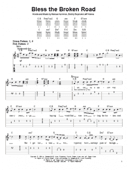page one of Bless The Broken Road (Easy Guitar Tab)