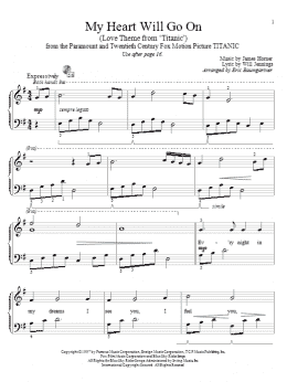 page one of My Heart Will Go On (Love Theme from Titanic) (Educational Piano)