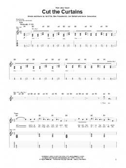 page one of Cut The Curtains (Guitar Tab)