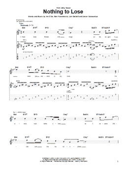 page one of Nothing To Lose (Guitar Tab)