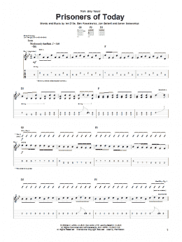 page one of Prisoners Of Today (Guitar Tab)