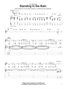 page one of Standing In The Rain (Guitar Tab)
